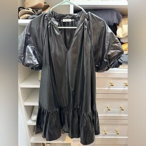 Day and Moon black leather dress